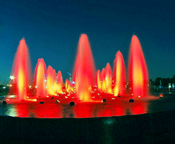 подсветка фонтана светодиодными светильниками
