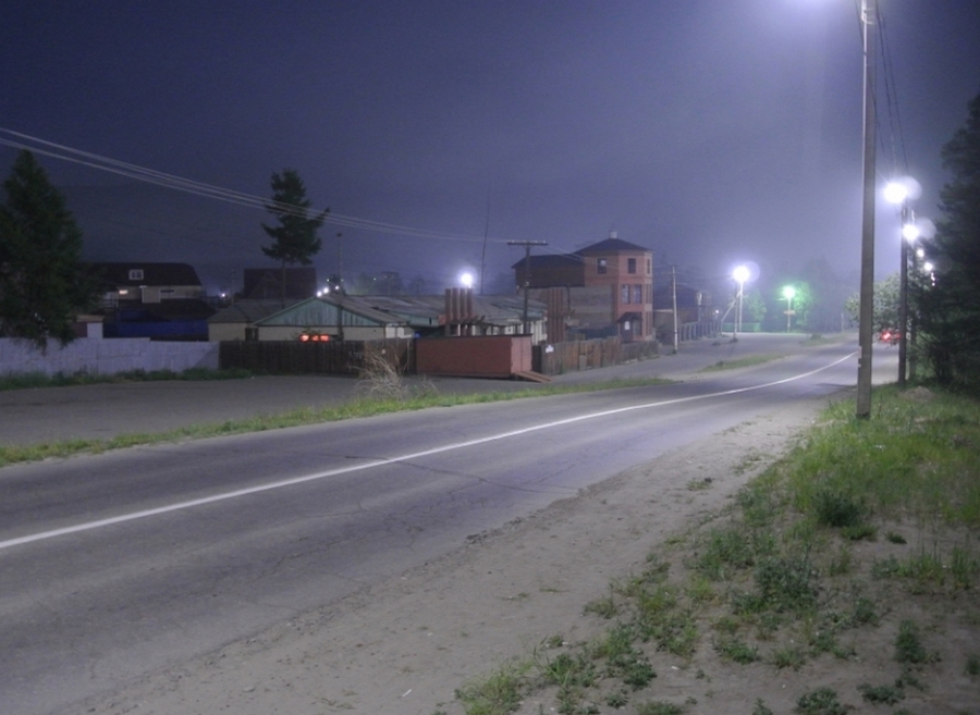Уличное  освещение в г. Северобайкальск (светильники Аэлита-120)